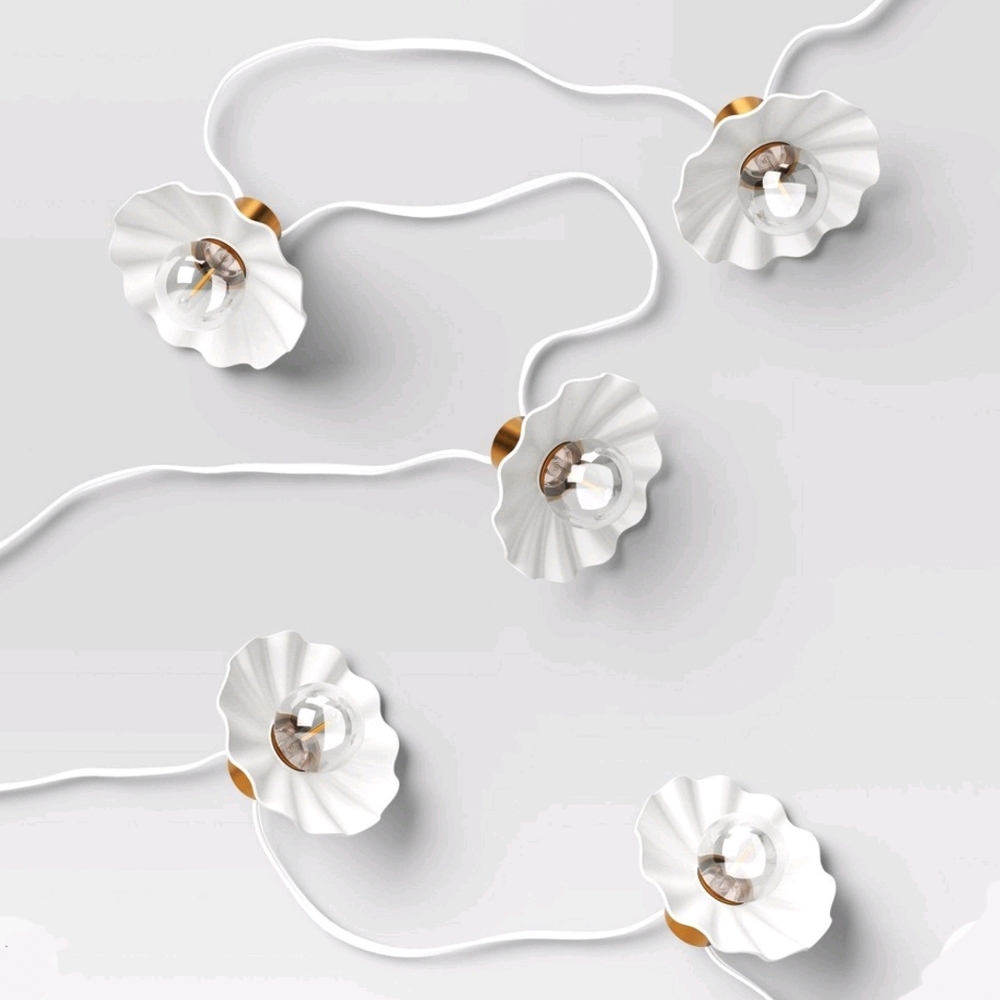 Studio McGee White and Gold Floral String Lights
